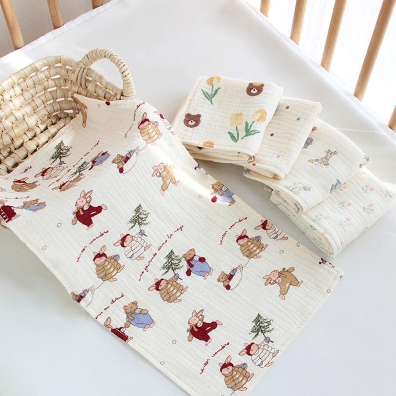 Weiches Baby Spucktuch Kleinkinder Atmungsaktive Waschlappen Rechteckiges Gesichtstuch Sabberlätzchen Waschlappen Neugeborenen-Essential