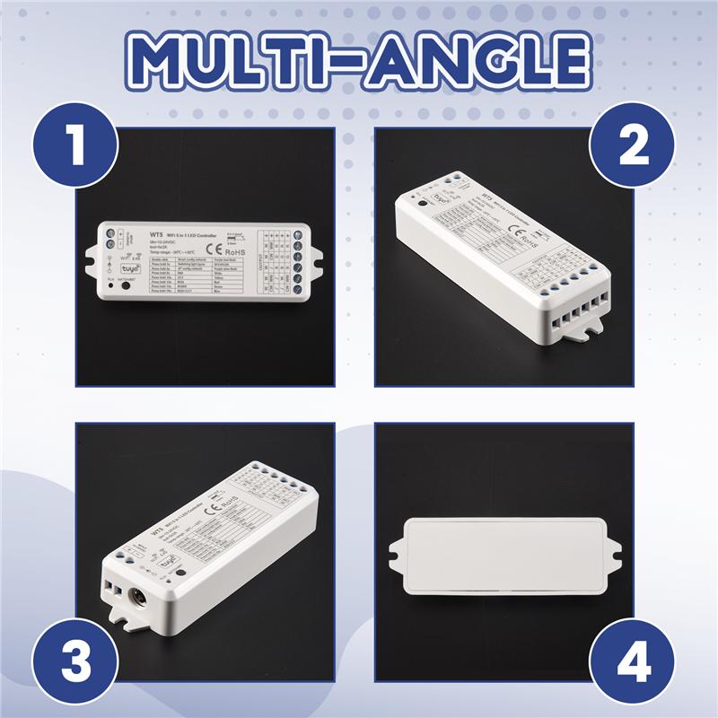 AD23-Tuya LED-Controller 5 in 1 Dimmer CCT RGB RGBW RGBWW RGBWW RGBCCT Streifen Smart Life Wifi 2.4G RF Fernbedienung 12-24V WT5