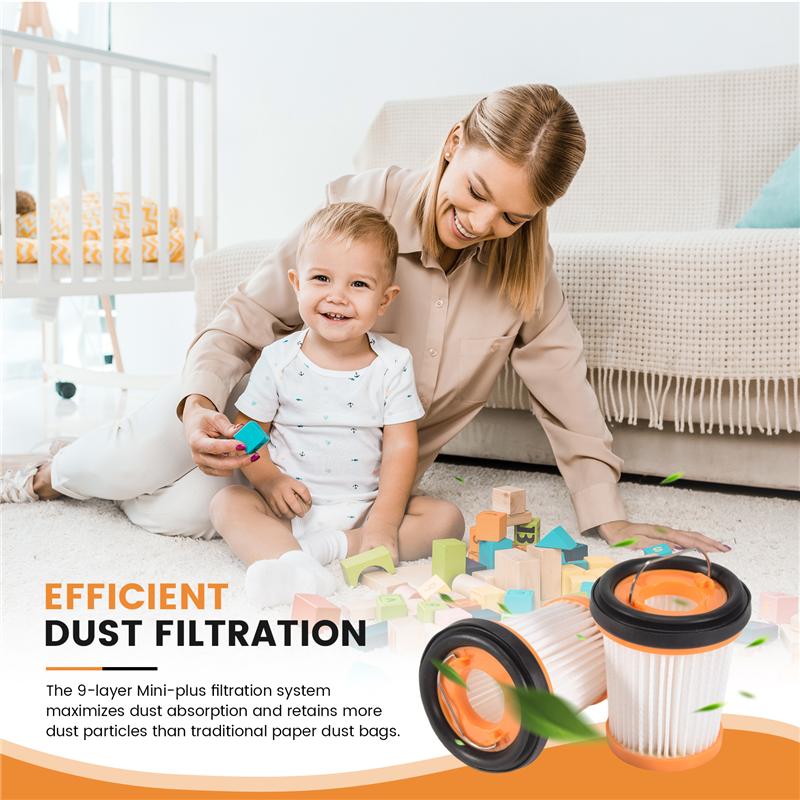 AD23-6 st Dammsugarpåsar för Shark W1 Sladdlös Handdammsugare Filter för Shark WANDVAC WV200 WV201 WV220, Del XHFWV200