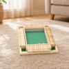 Four Sided Flip Number Board Game Sturdy Wooden Tile with Dice for Families, Casual