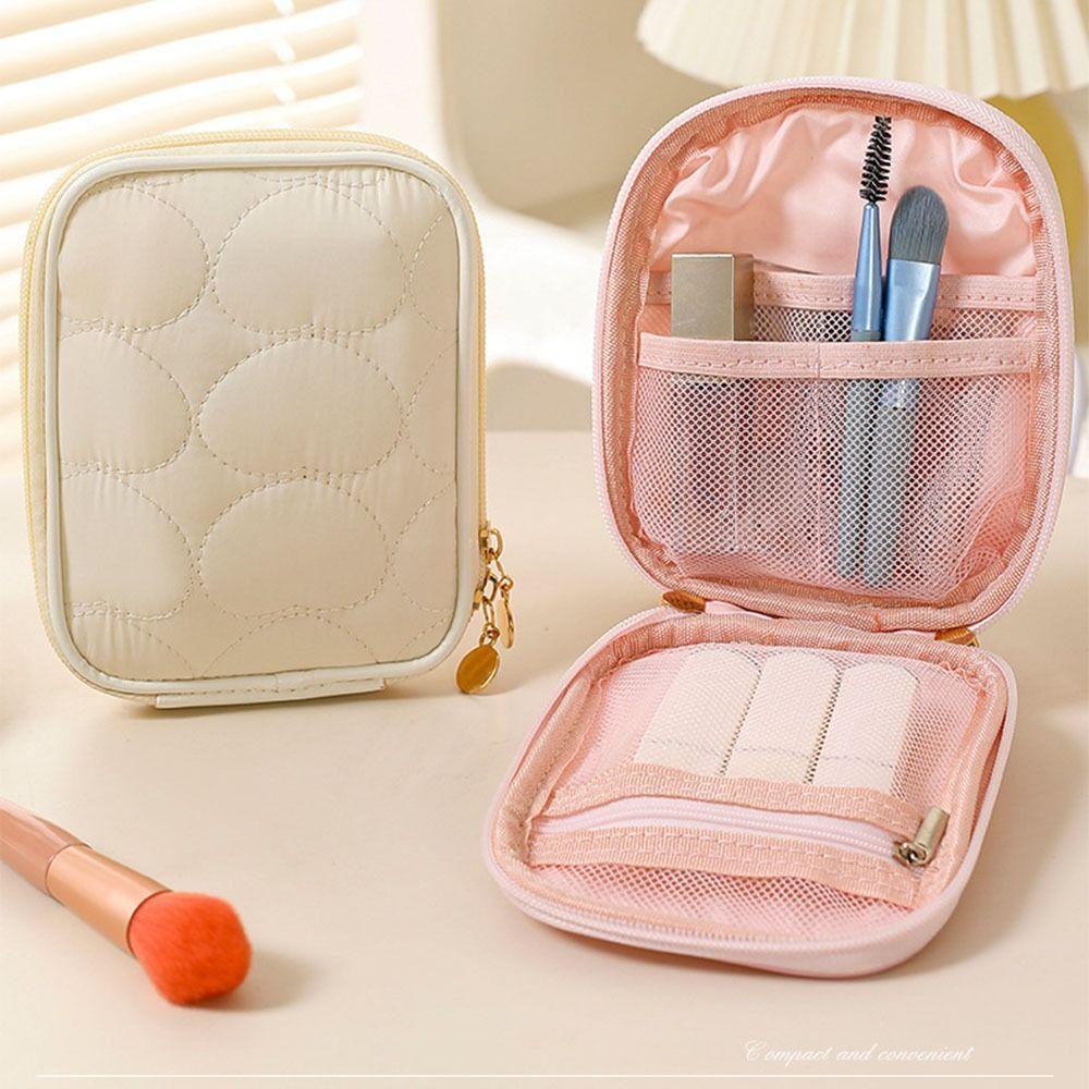 Zipper Mini Storage Case Lightweight Cosmetic Pouch Elegant Makeup Bag  for Women