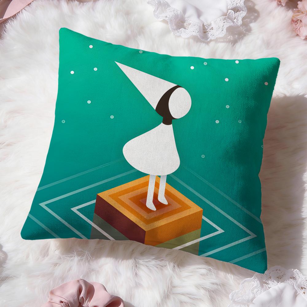 Monument Valley Game Cushion Cover Premium Comfort Reversible Pillow Cove -Two In One Design for Any Room & Car Interior