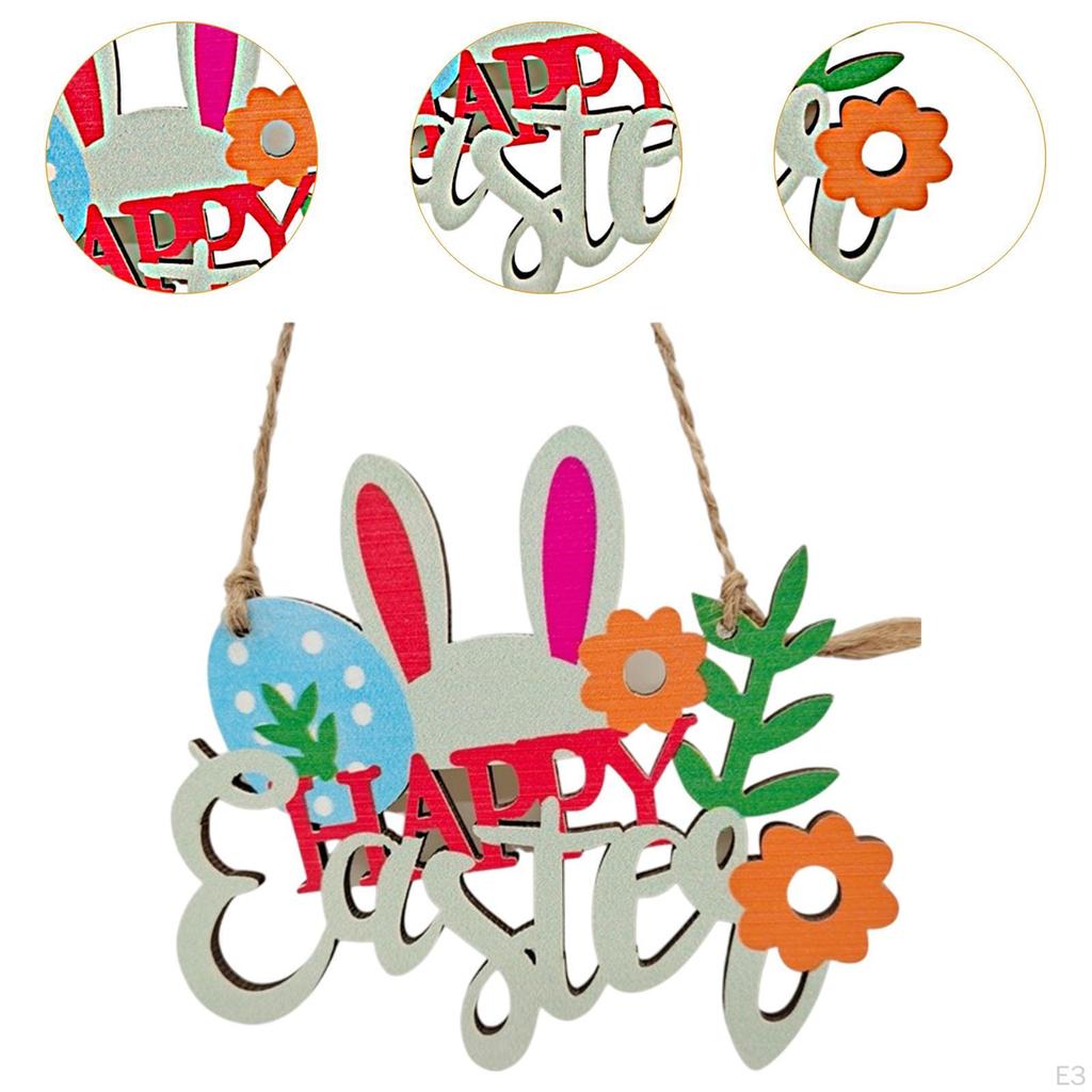 Easter Door Sign for Hanging, Creative Wall Decor Indoor Outdoor