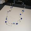 Diamond Water Drop Pearl Beaded Necklace Autumn and Winter French Light Luxury Sweater Chain Fashionable Versatile High-end Jewelry