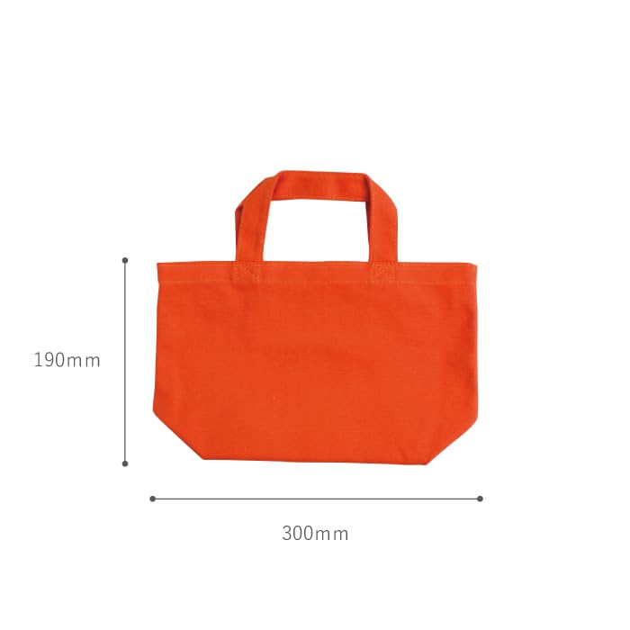 Crayon Tote Bag (Orange) Mini Tote Bag Canvas Lunch Bag 100% Cotton Small Size Lunch Box Bag Sub-Bag