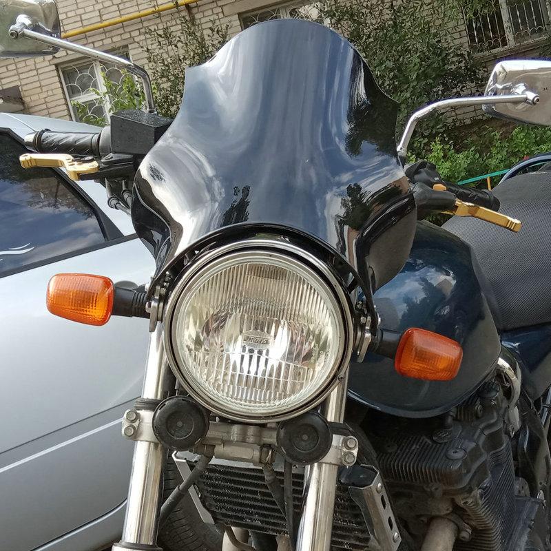 Motorcykel Dubbelbubbla Vindruta Vindskydd För Suzuki SV650 SV1000 GSX1400 SV 650 1000 Bandit GSF650 GSF1200 GSF1250 Svart