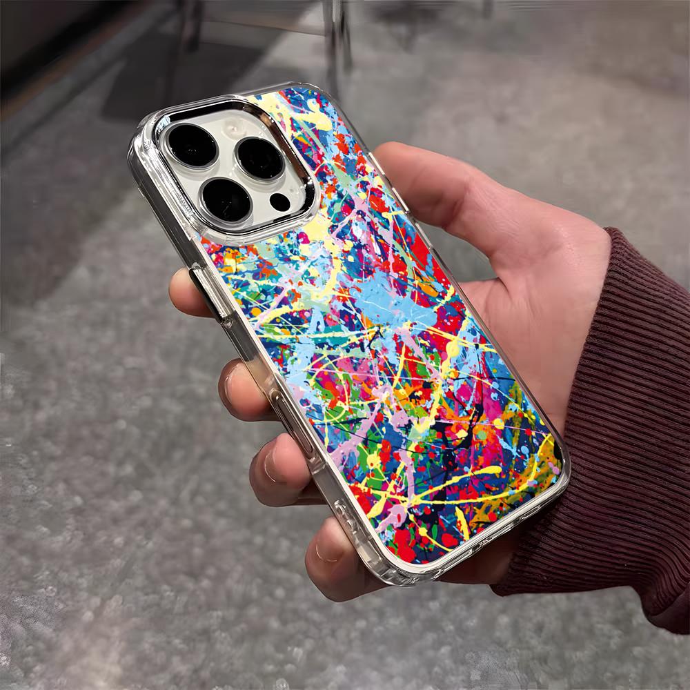 Graffiti Cool Art Phone Case For IPhone 17 Air 16 E 15 14 13 12 11 Plus Pro Max Electroplated Transparent Soft Shell
