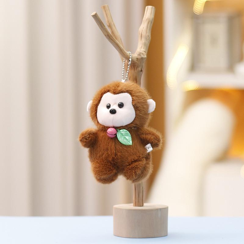 Cute Rabbit Keychain Cartoon Deer Duck Panda Child Backpack Plush Doll Pendant