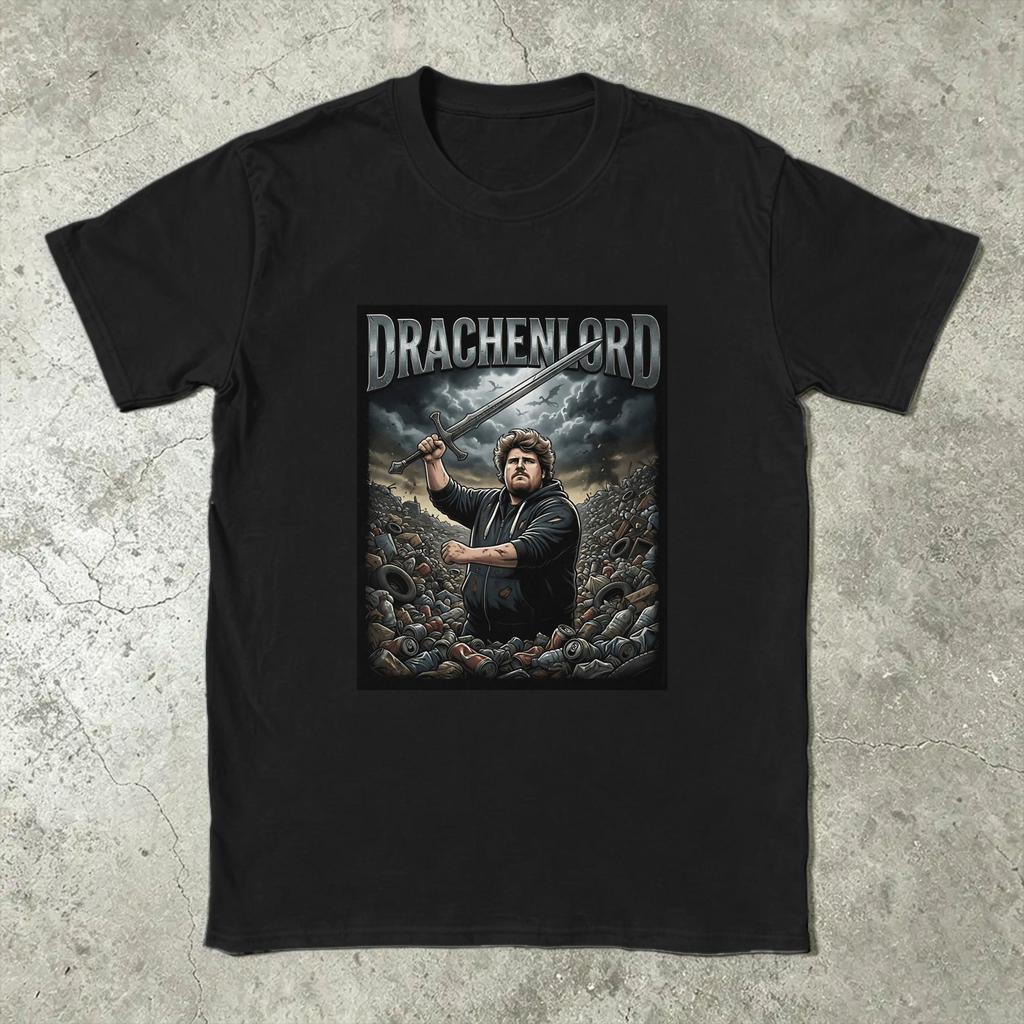 Drachenlord Dragon Lord Poster Rainer Winkler Tshirts For Unisex Vintage Cotton Tee Shirt Round Collar Big Size Clothes