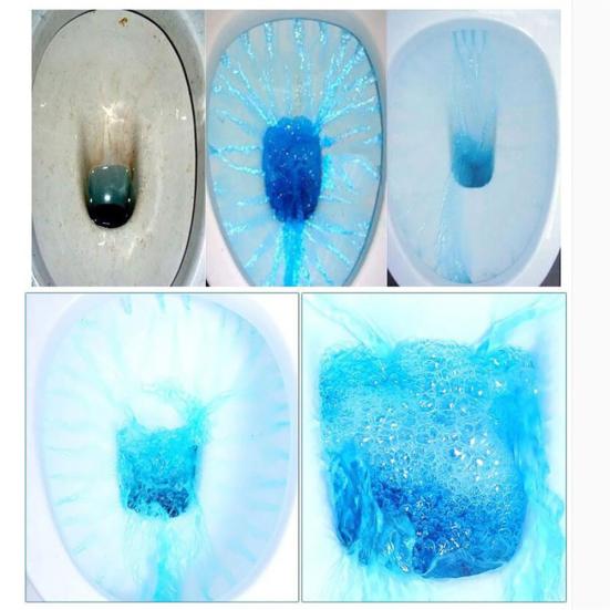 10 st Automatiskt Blekmedel Toalettskål Tank Fläckborttagare Blå Hem Rengöringsmedel Rea Varor