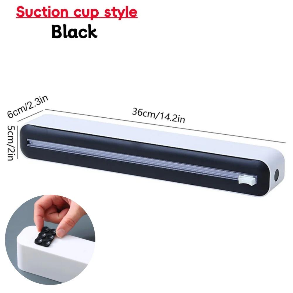 Foil and Plastic Wrap Organizer Refillable Food Cling Film Dispenser Tin Aluminum Foil Dispenser Film Cutter Kitchen Accessories