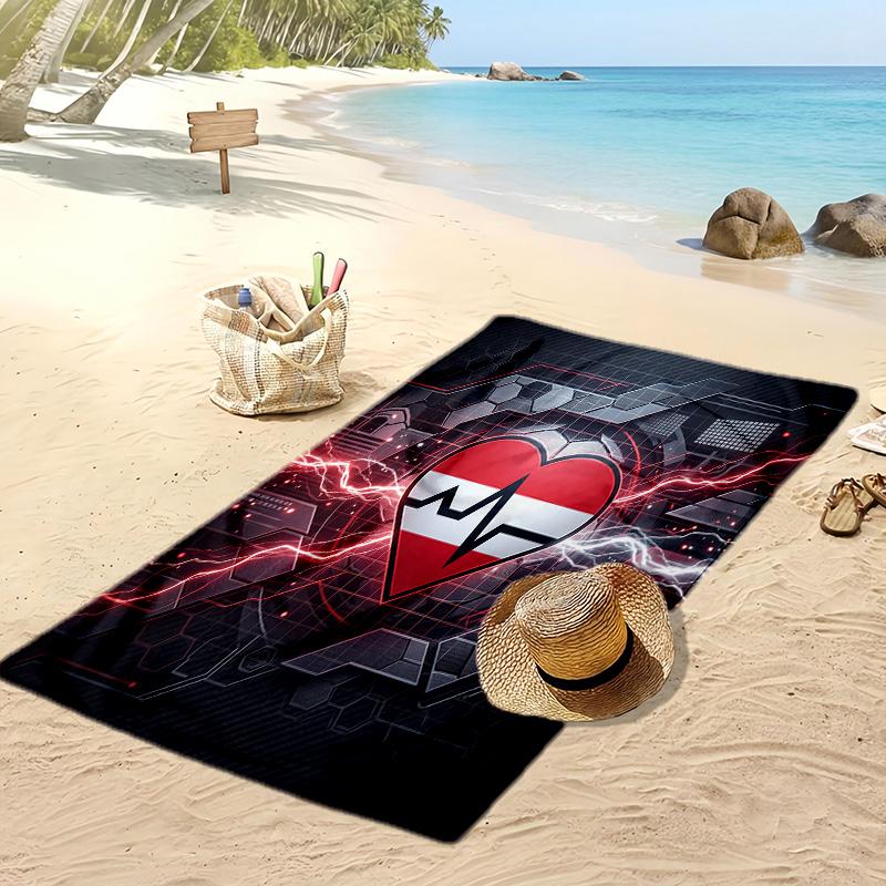 Österreich Fußball Druck Strandtuch Schnelltrocknend Super Saugfähig Weiches Badetuch zum Schwimmen Strand Reisen Fan Souvenir Geschenk