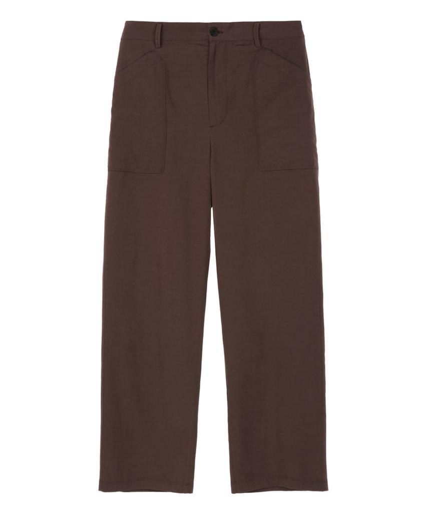 Jilseutyueoteunyuyogmaen Linen Blend Set-Up Pants - Brown (Jnpa6B512W2)