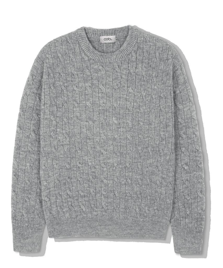 COSTUME O’CLOCK Cable Round Heavy Knit Pullover 11 Color Cooskt068 (B Type)