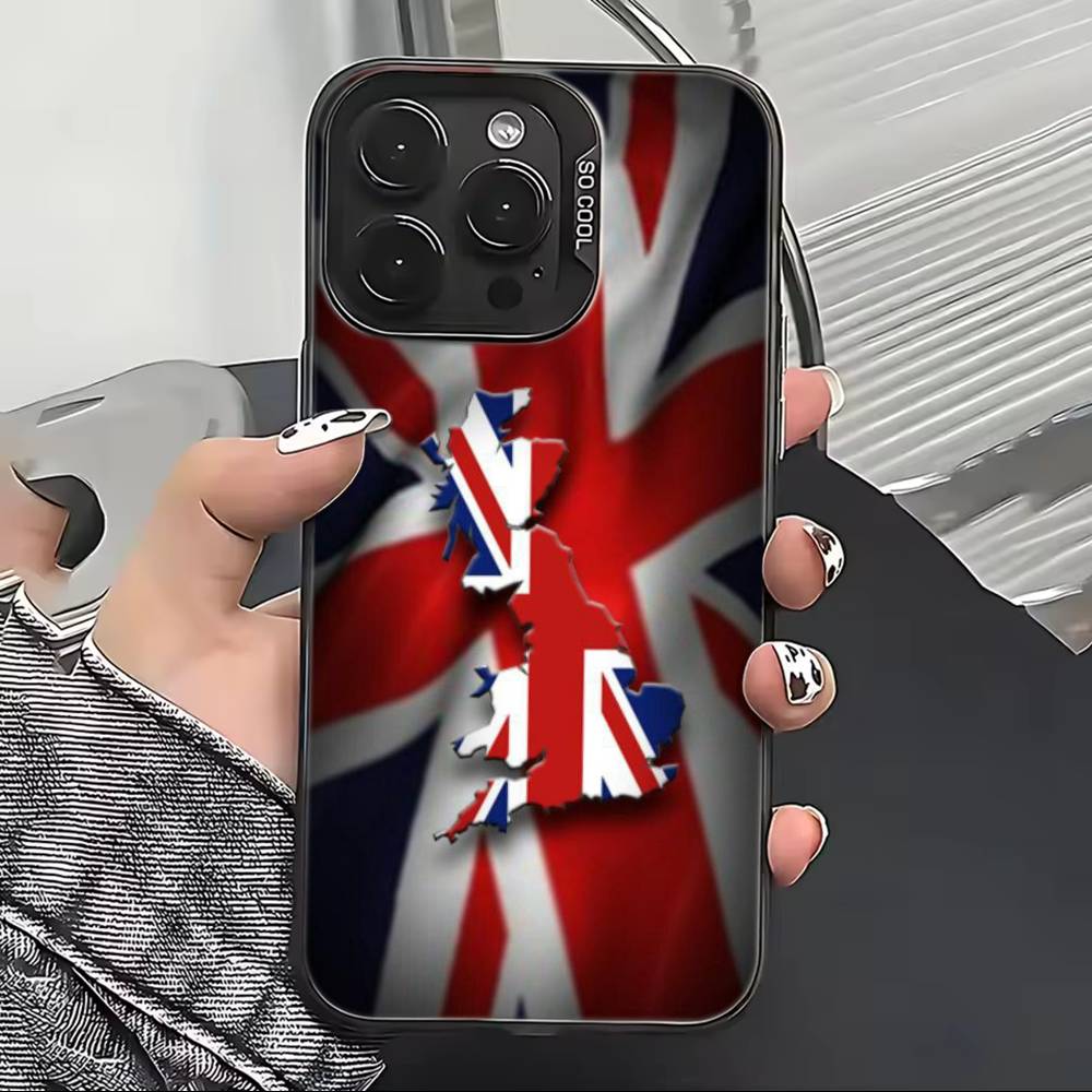 England F-Flag Football Spiele Handyhülle Für iPhone 17,16,15,14,13,12,11 Plus,Pro Max,XS,Farbig Versilberte Innenabdeckung
