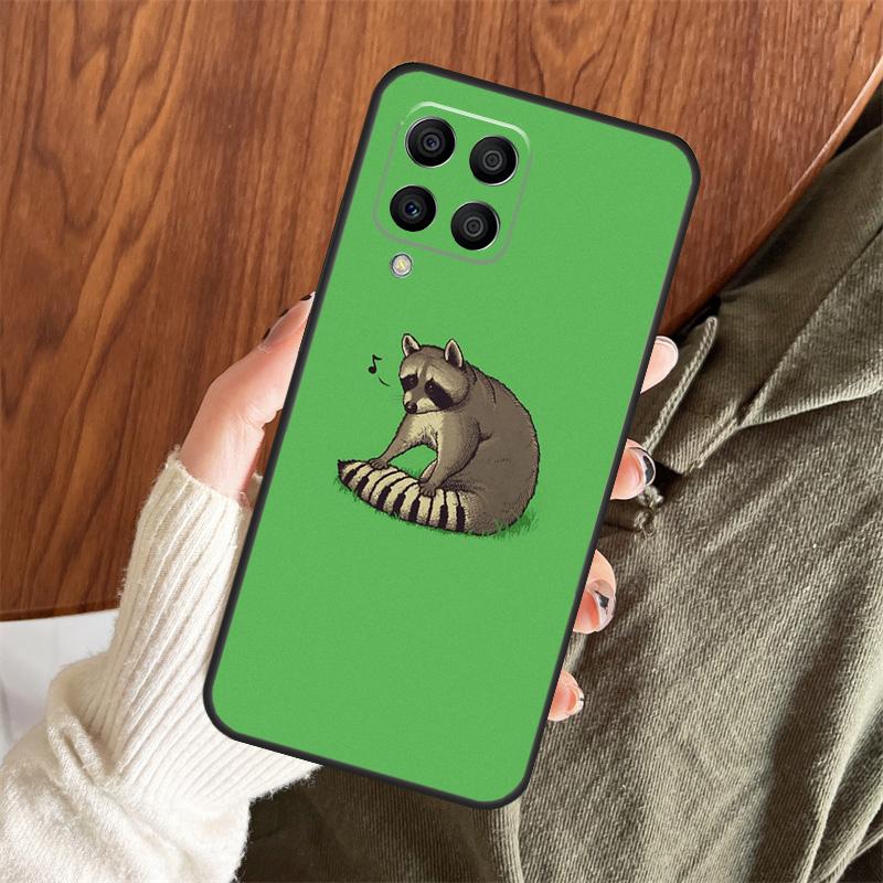 Cartoon Raccoon Case For Samsung Galaxy M06 M16 M36 M56 M33 M15 M55 M31 M13 M12 M14 M53 M32 M52 M35 M34 M54
