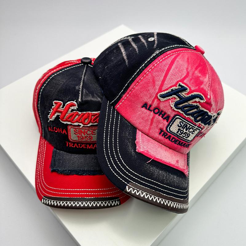Washing For Men And Women Baseball Caps Cotton Snapback Hats Embroidery Latest All-Match Fashion Letter Print Leisure Distressed Korean Style