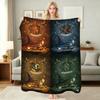 Harry Potter Magical Journey Printed Flannel Blanket Soft Comfortable Fleece Blanket For Living Room Bedroom Study Party Decor Birthday Gift