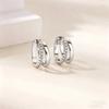 New Arrival Double Chains Long Tassel Drop Earrings For Women Korean Stainless Steel Zircon Hanging Earring Piercing Jewelry
