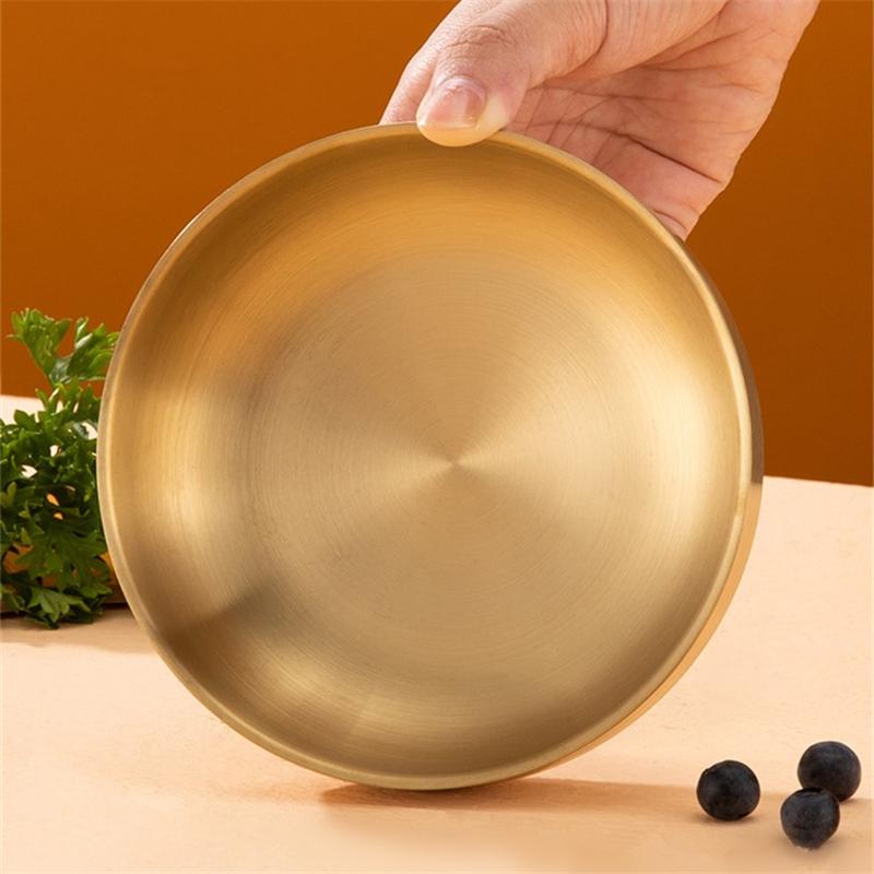 304 Stainless Steel Ramen Bowl Double Layer Cold Noodle Fruit Bowls Household Tableware Kitchen Seasoning Sauce Small Dish