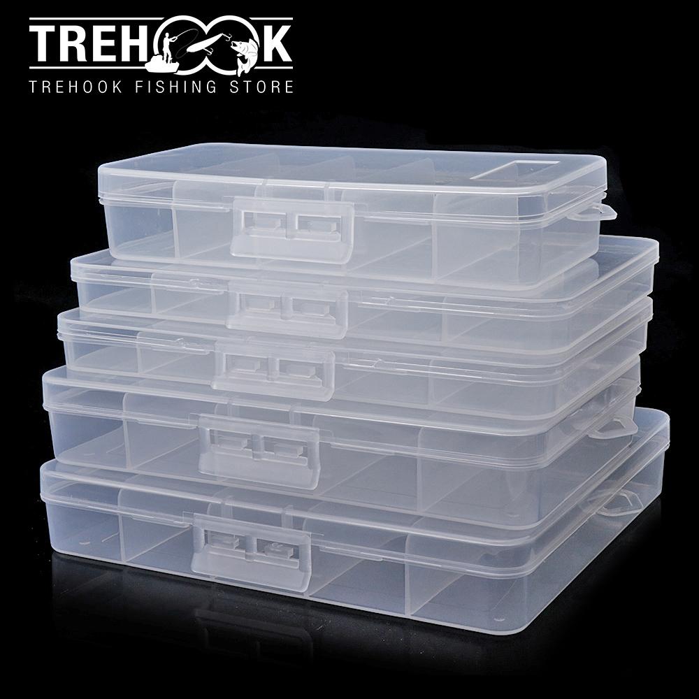 

Super Sturdy 5-Compartments Fishing Tackle Storage Box 4 Sizes Portable Organizer Boxes For Fishing Hooks/Baits/Goods