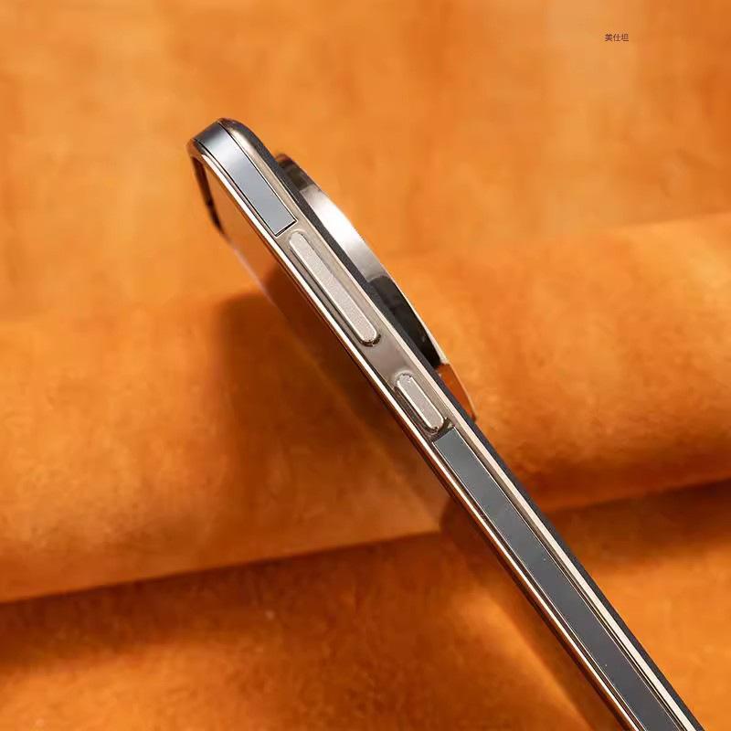 Applicable to Huawei mate60pro mobile phone case electroplating Huawei electroplating all-inclusive m60 business men's and women's high-end leather ca