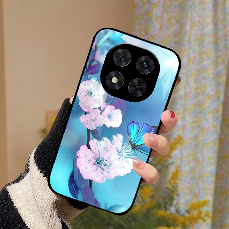 Pro Poco X5 / X6 / X7 Pouzdro Tvrdý PC Tvrzené Sklo Kryt Telefonu Pro Xiaomi Poco X7 Pro 5G Módní Luxusní Skleněné Ochranné Skořápky