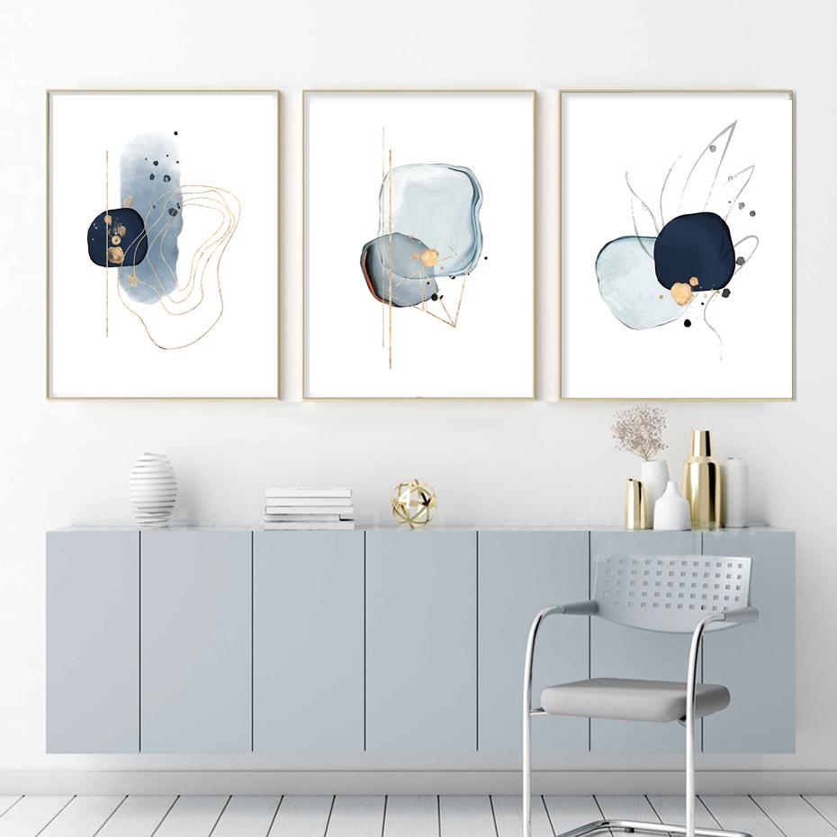 Abstraktní béžové růžové zlato akvarel Boho nástěnné umění Obraz na plátně Geometrický tvar Tisk plakátu Obraz Ložnice Dekorace obývacího pokoje Bez rámu