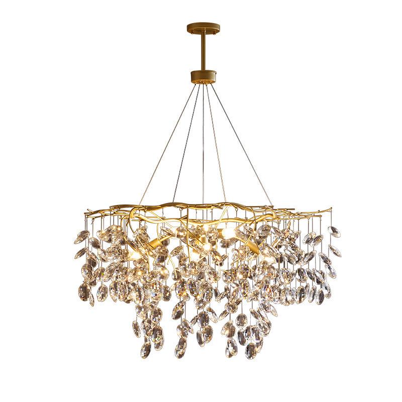 Firefly Branch Crystal Pendant Lamp - Post-modern Luxury Lighting for Living Room, Bedroom, and Dining Room.