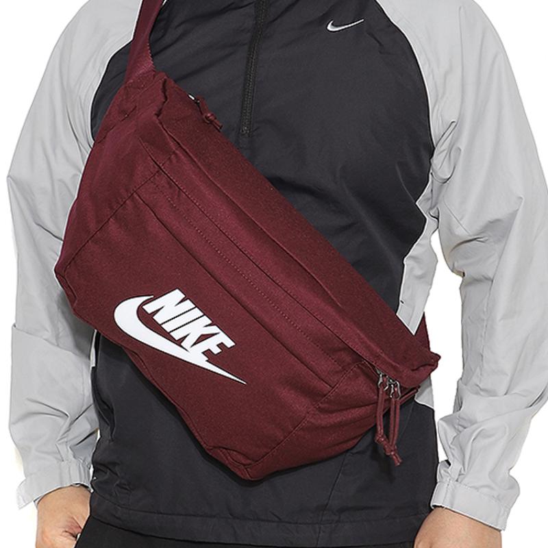 Nike Polyester Crossbody Bag, Fanny Pack Small Size Unisex Burgundy Casual BA5751-681