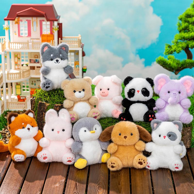 Plush Penguin Bear Rabbit Toy With Short Pile Soft Fabric For Kids And Collectors