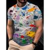 Men's & Women's Unisex Short-Sleeve T-Shirt - Lightweight Summer Round Neck Casual Streetwear Top with Printed Design Suitable For