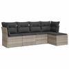 VidaXL Garden Lounge Set with Cushions 5 Pcs, Sofas with Adjustable Feet, Outdoor Furniture Set Patio Terrace, 3249401