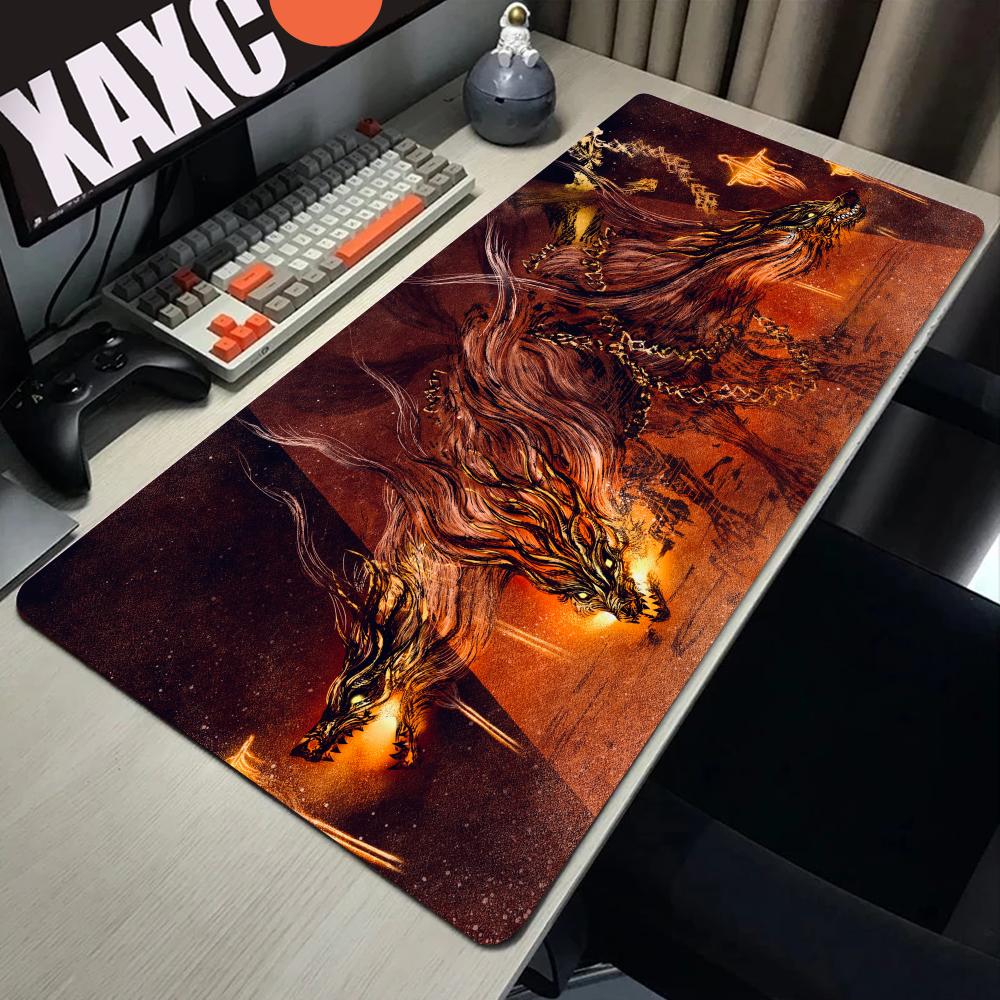 HD-Druck-Mauspad Spiel Monster Hunter Wilds Mauspad Natürlicher Gummi Tastatur Schreibtischmatte Computer-Gaming-Zubehör