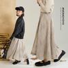 Girls' Retro Asymmetrical Midi Skirt