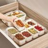 Kitchen Divided Serving Tray Storage Box Portable Sub-format Seasoning Separator Box Fresh-keeping Snack Fruit Food Box New 2025