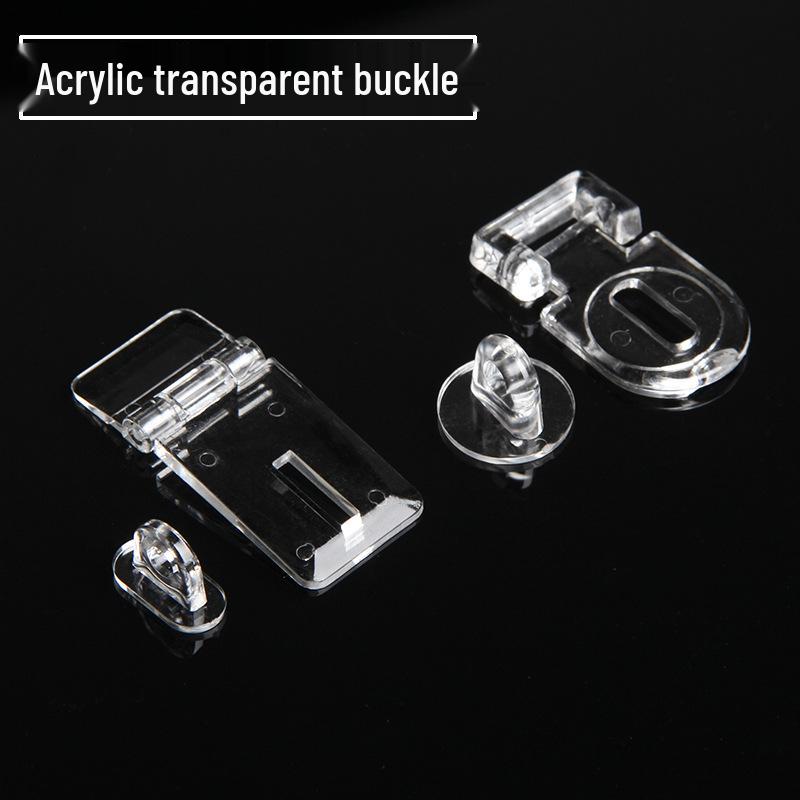 Punch-Free Transparent Acrylic Latch for Door, Box, and Toy