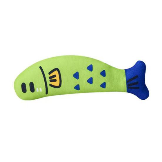 Plush Fish Cat Toy Natural Catnip Soft Self Play Exercise Toy Interactive Chew Kicker Kitten Toy for Indoor Cats