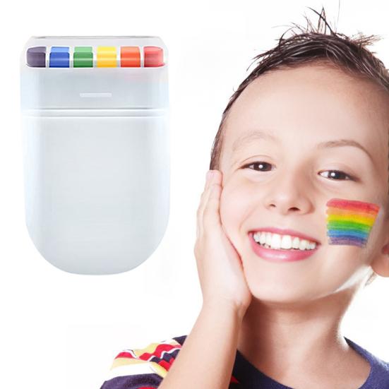 Rainbow Face Paint Pride Face Body Paint 6 Colors Safe Face Paint Stick Body Markers for Marches Parties Festivals Pride Day Celebrations
