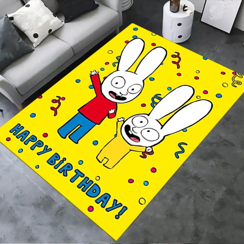 

2025 New Simon the Rabbit Carpet Rug for Living Room Bedroom Home Sofa Decoration,Kids play Non-slip Floor Mat157 40x60cm( 15x23in )