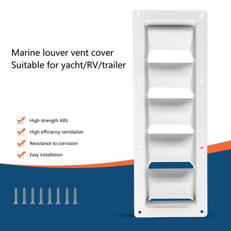 RVs Boat Ventilation Grille Weather Resistant Louvered Boat Air Vent Cover Universal for Campers Trailers Quick Install