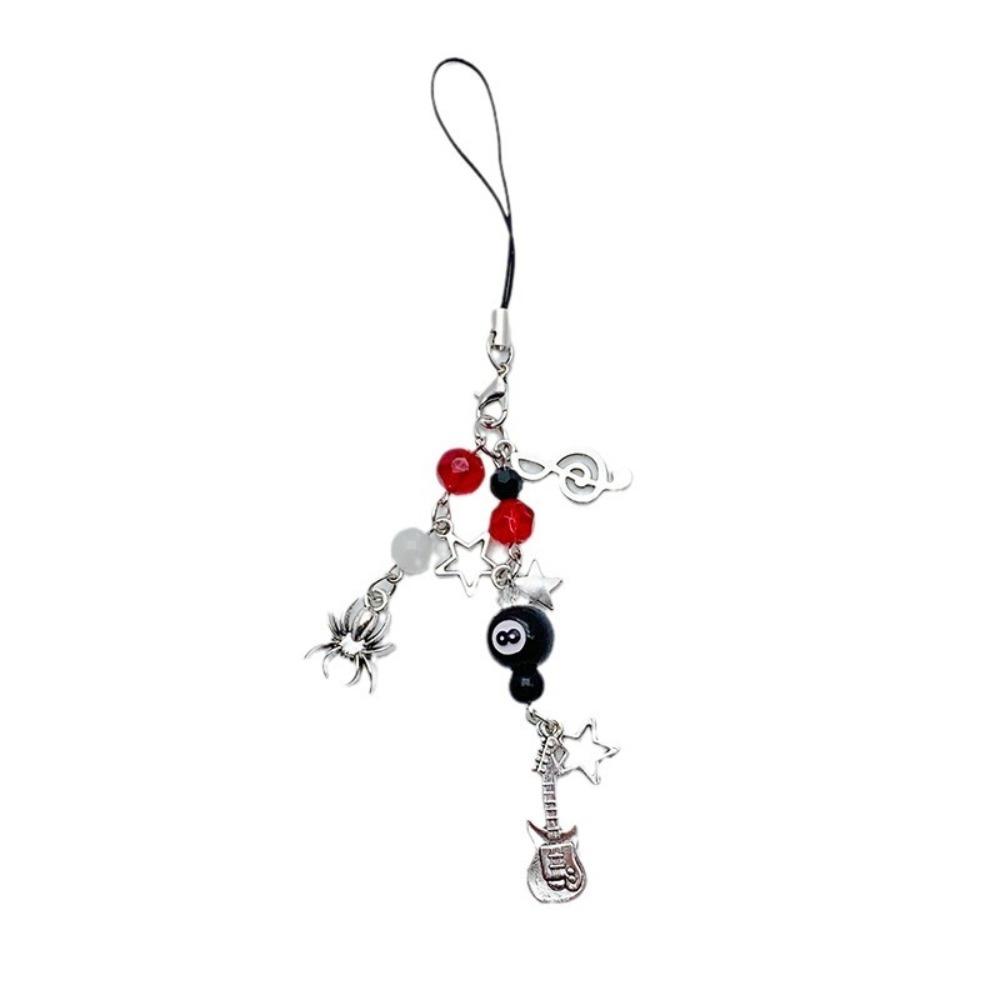 Bow Pink Guitar Phone Chain Guitar Cell Phone Strap Mobile Phone Lanyard Telephone Decor