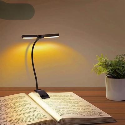 1 יחידות ספר אור USB LED אורות קליפ אור קריאה הגנת עיניים מנורת שולחן ספרי מנורת קריאה אור מתכוונן ליד המיטה YSXX