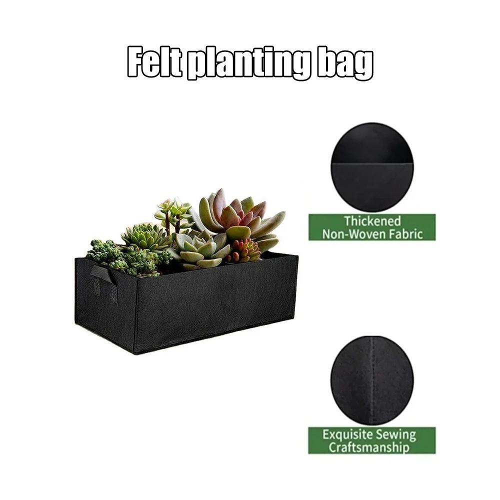 Square Felt Growing Bucket Plant Growth Bag Multi-Functional Vegetable Plant Non-Woven Felt Growing Bag