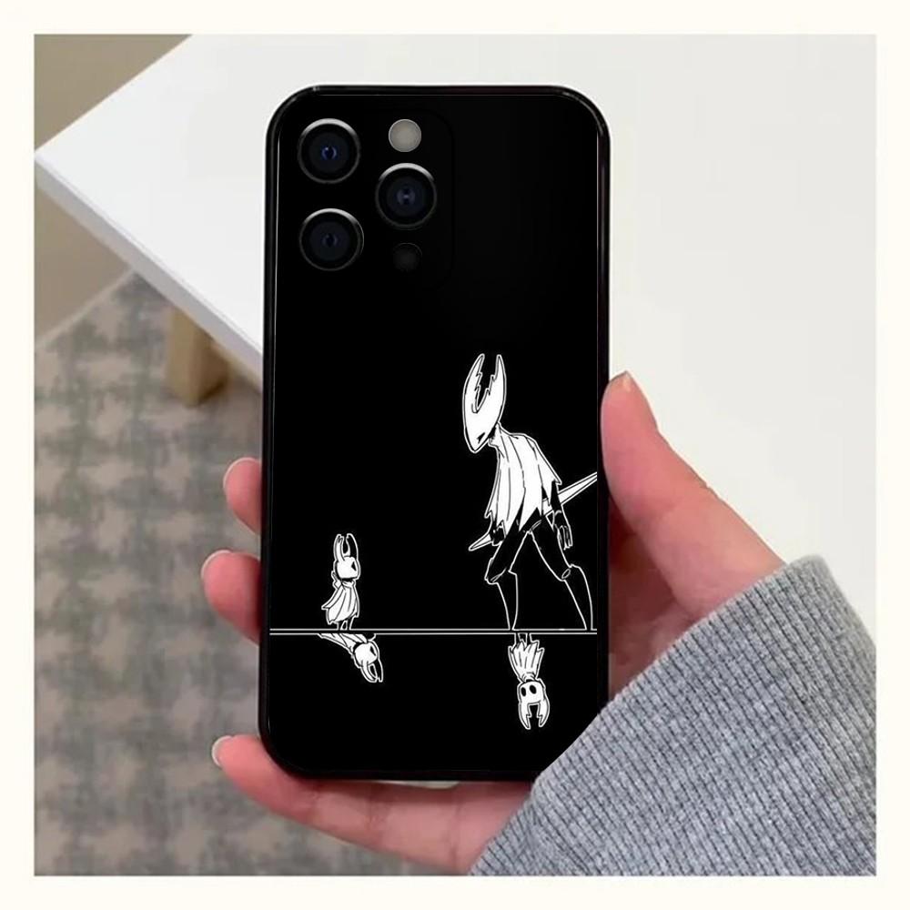 H-Hollow Knight Phone Case For Apple iPhone 15,14,13,12,11,Pro,X,XS,Max,XR,Plus,Mini Soft Black Cover