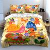 3Pcs Woodland Friends Cartoon Animal Duvet Cover Set Bunny Fox Bear Garden Nursery Bedding Single Double King Queen Gift