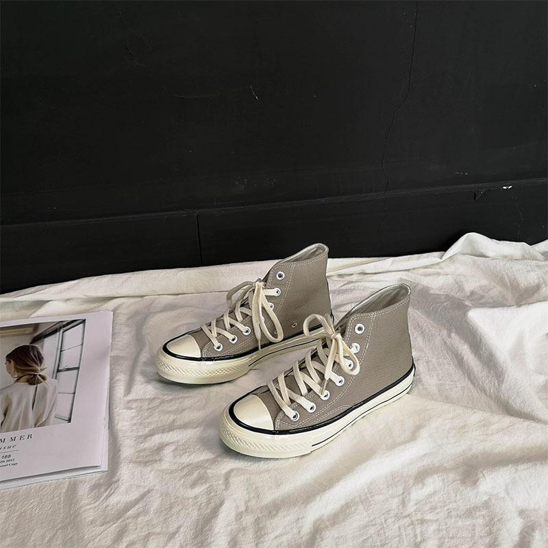 Classic Canvas Shoes Beige Women's Shoes Student Street Shot 18