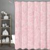 Modern Creative Geometric Pattern Pink Line Shower Curtain, Bathroom Decorative Shower Curtain, Waterproof Shower Curtain with H