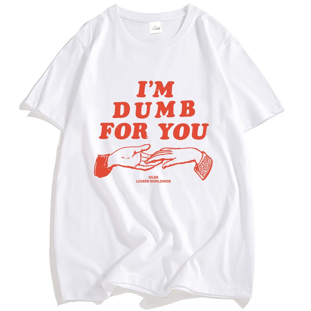 

Я ДУРАК ИЗ-ЗА ТЕБЯ ФУТБОЛКА IDLES Панк Группа Футболки Унисекс Хип-Хоп Уличная Одежда Летний Хлопок Повседневная Мужская Футболка Графические Футболки 2XL