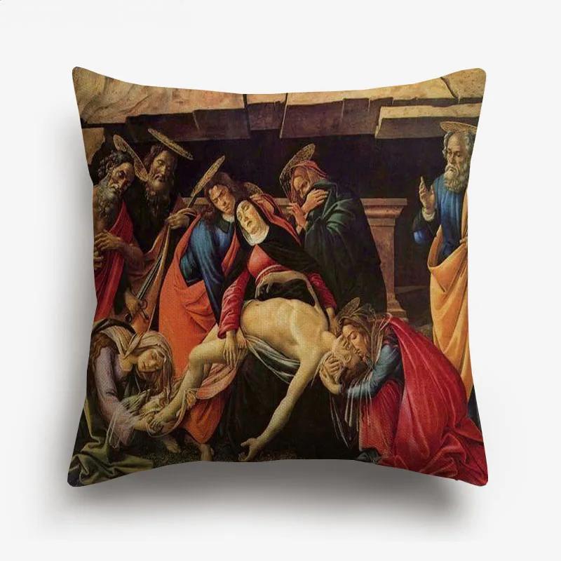 The Emperor Napoleon Cushion Covers European Neoclassicism Retro Vintage Portrait Oil Painting Decorative Pillows For Sofa